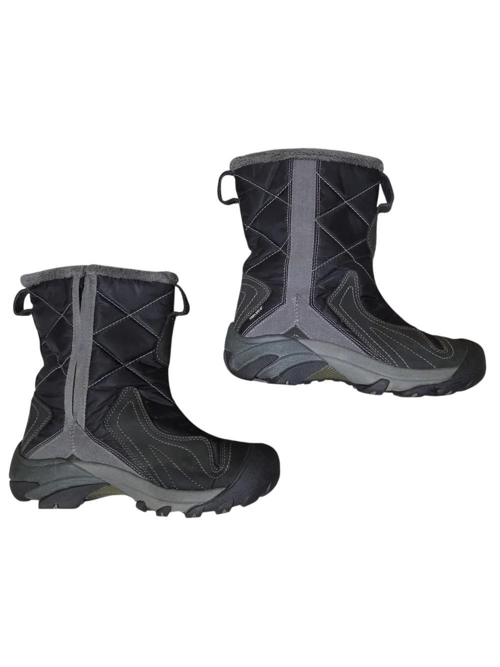 Keen Black and Gray Women's Winter Rain Boots
